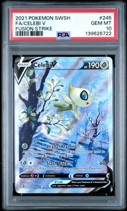 Celebi V 245/264 Fusion Strike Pokemon PSA 10 *722 - Image 1