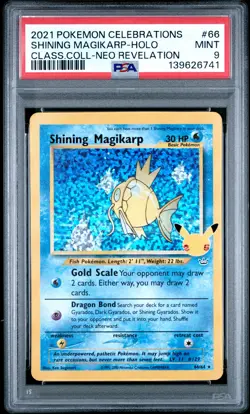 Shining Magikarp Holo 66 Celebrations Classic Collection Pokemon PSA 9 *741 - Image 1