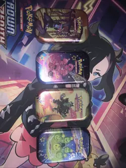Sealed Pokemon Tins 2 Packs Per Tin, Paldean Fates And Shrouded Fable - Image 1