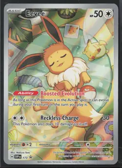 Eevee Illustration Rare SVP 173 Pokemon Prismatic Evolutions ETB Promo - Image 1