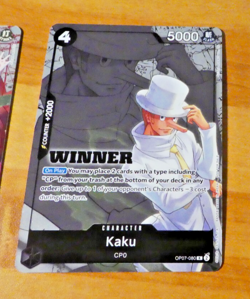 ONE PIECE ENGLISH CARD RARE WINNER GAME CARTE HOLO KAKU OP07-080 EN MINT - Image 1