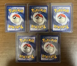 Pokemon TCG Base Set 1st Edition Energy Card Set - 5 Card Lot (Full Set) LP/NM - Image 2