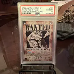 Marshall D. Teach Wanted Poster One Piece Card Game PSA 10 - Image 1
