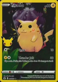 Pikachu 005/025 Holo Rare Celebrations Pokemon Card NM/LP - Image 1