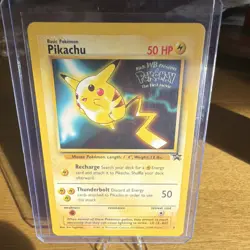 Pokemon Pikachu Kids WB Promo The First Movie Card 25 Basic HP 50 1999 - Image 1