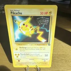 Pokemon Pikachu Kids WB Promo The First Movie Card 25 Basic HP 50 1999 - Image 2