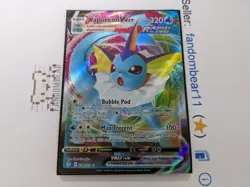 VAPOREON VMAX ULTRA RARE card 030/203 SWSH Evolving Skies 2021 Pokemon NM/LP - Image 2