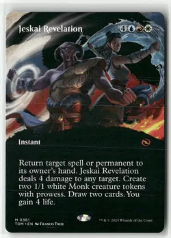 Jeskai Revelation (Borderless) 361 NM MTG Tarkir: Dragonstorm Magic - Image 1