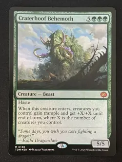 1x MTG Craterhoof Behemoth (Foil) - Tarkir: Dragonstorm (TDM) #138 - Magic - Image 1
