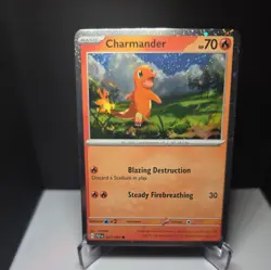 Pokemon Charmander Cosmos Holo 007/091 Paldean Fates Promo - Image 1