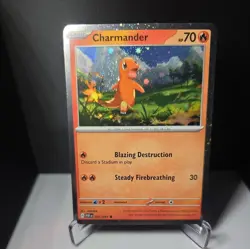 Pokemon Charmander Cosmos Holo 007/091 Paldean Fates Promo - Image 2