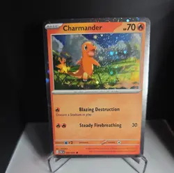 Pokemon Charmander Cosmos Holo 007/091 Paldean Fates Promo - Image 3