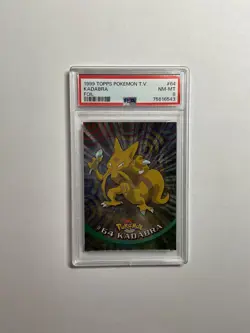2000 Topps Chrome Pokemon T.V. Kadabra Holo #64 - PSA 8 - Image 1