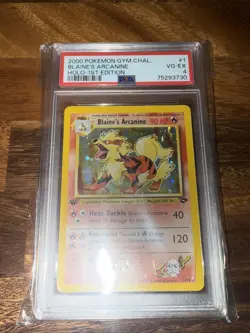 Pokemon Arcanine Holo 1st Edition Blaine's Gym Challenge PSA 4 - Image 2