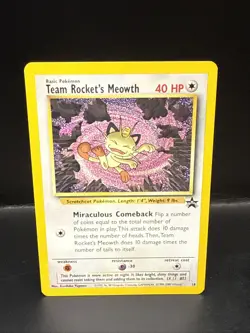 Pokemon - Black Star Promo - Team Rocket's Meowth - #18 M - Image 1