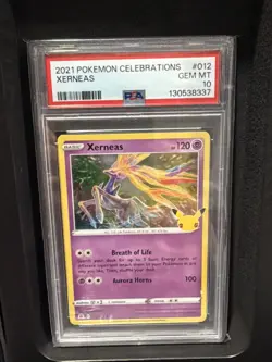 2021 POKEMON CELEBRATIONS #012 XERNEAS PSA 10 💎 NEW CERT 💎 LOW POP - Image 1