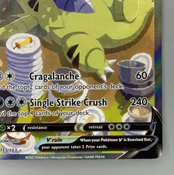 2021 Pokemon TCG English 155/163 Tyranitar V Full Art Holo Rare Alternate BJLZH - Image 4