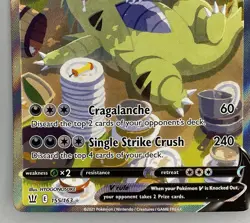 2021 Pokemon TCG English 155/163 Tyranitar V Full Art Holo Rare Alternate BJLZH - Image 5