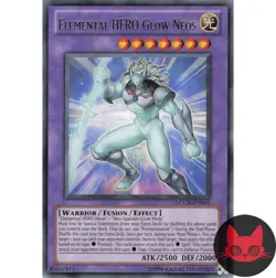 Yugioh Elemental HERO Glow Neos LCGX-EN061 Rare NM - Image 1