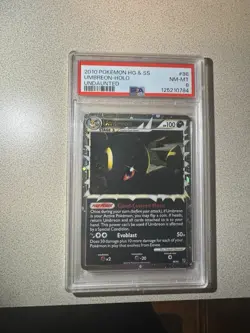 Pokemon Umbreon TCG Prime Undaunted Holo Card 86/90 PSA 8 - Image 1