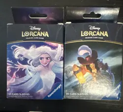 ✅ Disney Lorcana TCG The First Chapter 2 Pack Card Sleeves Elsa Frozen Hook NEW - Image 1