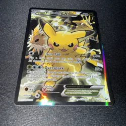 Pokemon TCG Pikachu EX XY124 Black Star Promo Card LP+ - Image 2