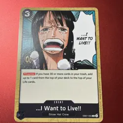 I Want to Live!! One Piece Memorial Collection Card TCG English EB01-050 - Image 1