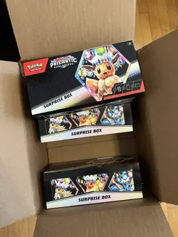Lot Of 4 EMPTY Pokemon Prismatic Evolutions Surprise Box w/ Dividers No Cards - Image 2