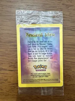 Ancient Mew SEALED Pokemon Unopened 2000 Movie Promo Holo Card - RARE!! - Image 2