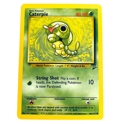 Vintage VTG Caterpie 68/130 Base Set 2 - Common Pokemon Card TCG - WOTC - NM - Image 1