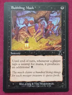 Magic The Gathering URZA'S DESTINY BUBBLING MUCK black card MTG - Image 1