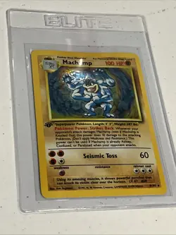 Vintage Pokemon Card TCG Machamp Base Set 8/102 Holo 1st Edition Holo Rare MP/HP - Image 1