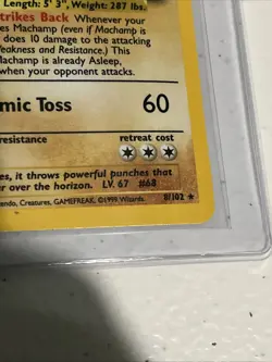Vintage Pokemon Card TCG Machamp Base Set 8/102 Holo 1st Edition Holo Rare MP/HP - Image 5