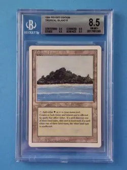 Tropical Island Revised MTG Dual Land Reserved List Graded BGS QUAD 8.5... - Image 1