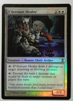 D'Avenant Healer *FOIL Common* Magic MtG x1 Time Spiral SP - Image 1