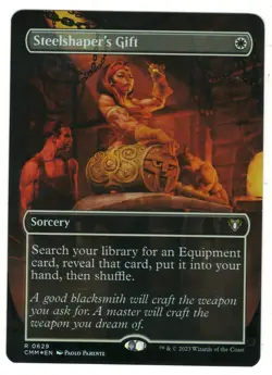 MTG Steelshapers Gift Borderless Foil Commander Masters Magic The Gathering - Image 1