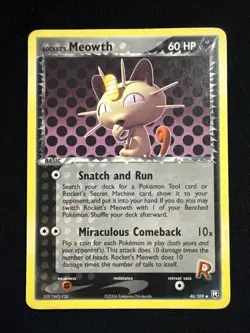 Rocket's Meowth #46/109 - Pokemon TCG - EX Team Rocket Returns - Uncommon - LP - Image 1