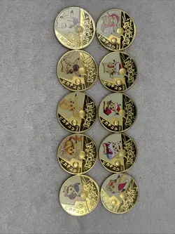 Pokemon Collectible Gold Coins, Set Of 10 - Image 3