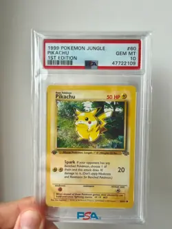 1999 Pokemon Jungle 1st Edition Pikachu #60 - PSA 10 Gem Mint - Image 1