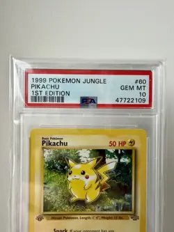 1999 Pokemon Jungle 1st Edition Pikachu #60 - PSA 10 Gem Mint - Image 2