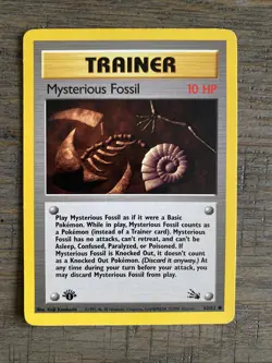 Pokemon 1st Edition Mysterious Fossil 62/62 Fossil Set- LP - Image 1