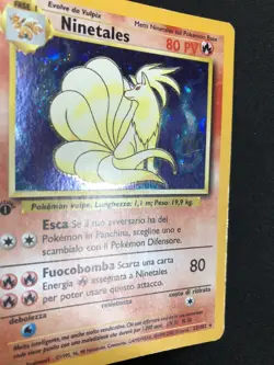 Pokemon Ninetales 12/102 Set Base Rara Holo Swirl Prima Edizione Wizards ITA - Image 5