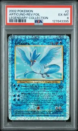 ARTICUNO #2 PSA 6 • 2002 Pokemon TCG Legendary Collection Reverse Holo Foil - Image 1
