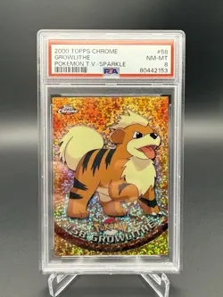 Pokemon Topps Chrome Sparkle Growlithe PSA 8 NM/MINT - Image 1