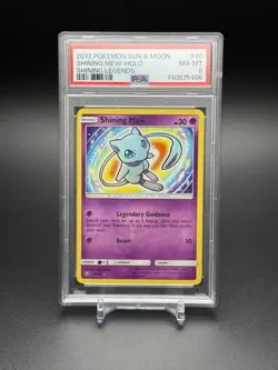 2017 Pokemon Sun & Moon Shining Legends Shining Mew Holo PSA 8 - Image 1