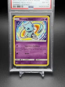 2017 Pokemon Sun & Moon Shining Legends Shining Mew Holo PSA 8 - Image 2