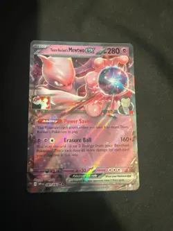 Team Rocket's Mewtwo Ex Play Pokemon Prize Pack Series 8 MINT RARE - Image 1