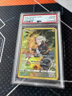 2022 Pokemon TCG Lost Origin Pikachu Full Art Trainer Gallery PSA 10 #TG05/TG30 - Image 5