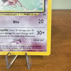 Pokemon TCG Espeon Neo Discovery 1/75 Holo Rare MP. - Image 4