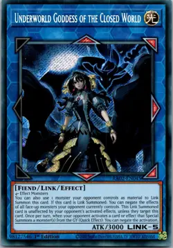 Yugioh Underworld Goddess of the Closed World RA02-EN045 1st Edition Secret NM - Image 1